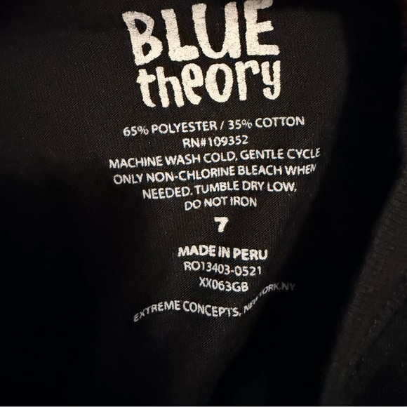 Blue Theory Black Tee with Colorful Dinosaur Design Boys Size 7 - Picture 4 of 4